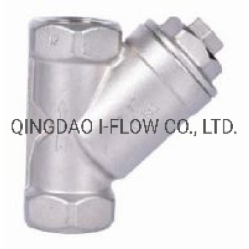 Y Strainer with Blow-off Threaded 800psi/Pn40 Wcb/CF8/CF8m/CF3m ANSI B2.1/ BS21/ISO7/1